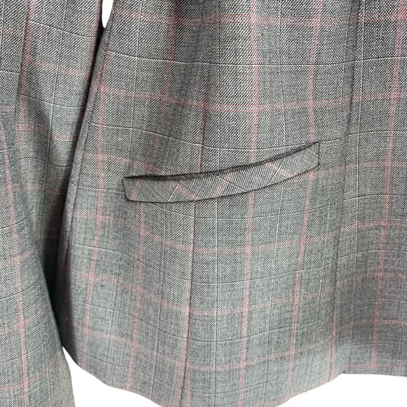 Tristan fitted women's suit grey Blazer & skirt set wool blend suit SZ 4 - Picture 12 of 16